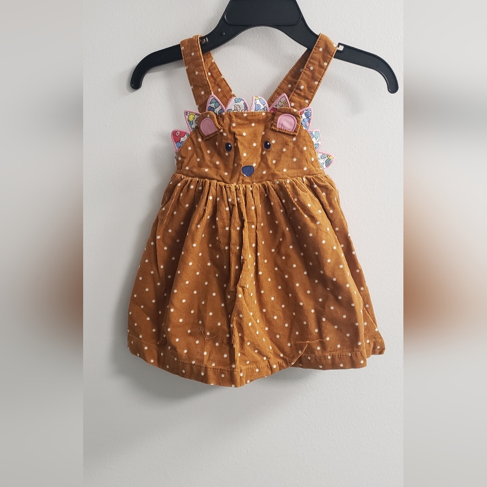 Mini Boden Baby Boden Hedgehog Pinafore Dress 3-6m